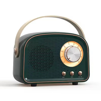 Diseño de moda TF AUX FM Radio Altavoces retro Mini altavoz inalámbrico portátil