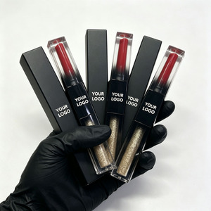 Bâton de maquillage 2-en-1 personnalisé avec logo pour gloss à lèvres double embout et fard à paupières pailleté – OEM/ODM - Product Image 1