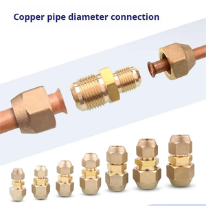 Riduttore per Tubi in Rame AC in Ottone con Connessione Maschio a Flangia e Dadi, Senza Saldatura, Raccordo a Diametro Variabile per Riparazioni AC - Product Image 5