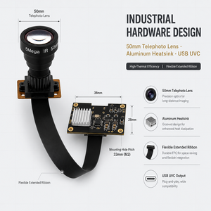 โมดูลกล้อง AR0234 2.3MP แบบ Global Shutter ความเร็ว 120fps พร้อมเลนส์ USB 50 มม. สำหรับการอ่านบาร์โค้ดระยะไกลในงานโลจิสติกส์ - Product Image 1
