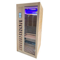 Salle de sauna infrarouge à spectre complet en bois de pruche canadien pour 4 personnes et sauna portable à faibles champs électromagnétiques Sauna intérieur