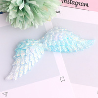 Nouvel Arrivage Perles en Résine Lumineuses à Paillettes Fines Bicolores Grandes Ailes avec Trou pour Coques de Téléphone DIY, Bagages et Accessoires de Bijoux