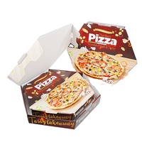 Usine personnalise les logos sur des boîtes à pizza jetables écologiques de qualité alimentaire, résistantes à la graisse, pour les plats à emporter et la livraison.