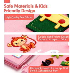 Produits tendance <span class=keywords><strong>2023</strong></span> jouets personnalisés pour enfants planche occupée en feutre sensoriel éducatif pour les tout-petits <span class=keywords><strong>livre</strong></span> de planche occupée Montessori pour les enfants - Product Image 4