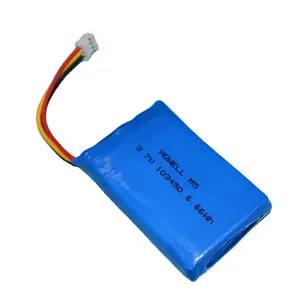 103450锂聚合物电池可充电Lipo电池3.7v 1800mAh用于跟踪装置