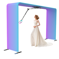 Cabine photo 360° rotative, machine vidéo aérienne, cabine photo automatique 360°, cabine photo pour fête, téléphone, iPad, appareil photo