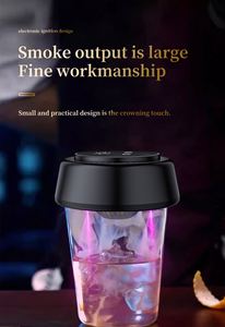 Fumoir à cocktails électrique de 3e génération amélioré avec 7 lumières colorées, rechargeable et portable pour l'infusion de whisky - Product Image 2