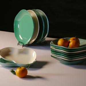 Services de table ronds en mélamine, assiettes grandes pour restaurant, vaisselle de cuisine, plats blancs - Product Image 1