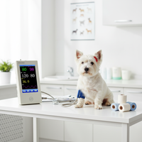Moniteur de diagnostic vétérinaire portable à écran tactile TFT 5 pouces, moniteur de signes vitaux pour animaux DJ-12F pour animaux de compagnie