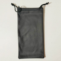 Pochette à cordon en microfibre douce pour lunettes de soleil, 18x9cm, étui de rangement portable unisexe pour lunettes, idéal pour les voyages
