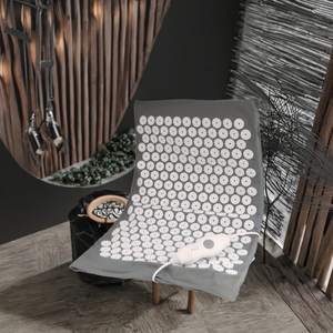 Akku pressur Matte und Kissen Set mit Camellia Plastic Spikes Fuß Shakti Körper <span class=keywords><strong>massage</strong></span> Anwendung Akupressur Technik - Product Image 2