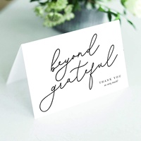 Cartes de vœux personnalisées vierges DIY Joyeux Anniversaire, Cartes de remerciement faites à la main, Cartes de table en carton vierges pour bureau ou table, Cartes de nom vierges