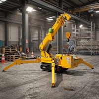 Mini-grue araignée certifiée CE UNW 1t 2t 3t 5t 8t pour l'installation de vitrages en intérieur dans des espaces étroits