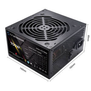 T.F.SKYWINDINTL 700W silencieux noir unité d'alimentation PC 120mm ventilateur 24pin 12V 150W refroidissement pour les ordinateurs de bureau <span class=keywords><strong>ATX</strong></span> de jeu serveurs US - Product Image 1