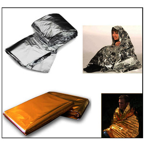 ผ้าห่มฉุกเฉินกันความร้อนสำหรับสัตว์เลี้ยง ยี่ห้อ Yiwu Zhu Hua  แบบสะท้อนแสงอะลูมิเนียม  ถุงนอนปฐมพยาบาล สีเทา สำหรับ 1 คน อุปกรณ์เอาตัวรอด - Product Image 5