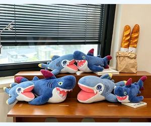 Coussin décoratif personnalisé en forme de requin et de baleine, jouet en peluche de cetaté, coussin de siège à grande bouche, poupée en peluche pour bébé, jouets animaux marins - Product Image 5