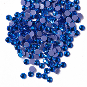 ZK gros cristal Hotfix strass Machine coupe <span class=keywords><strong>pierre</strong></span> Capri bleu haute qualité pas cher <span class=keywords><strong>prix</strong></span> décoratif strass vêtements en vrac - Product Image 4