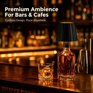 Wholesale Modern Touch Control <b>LED</b> Table Lamp Rechargeable Plastic Wine Bottle Night <b>Lights</b> for Home Bar Christmas Decoration - Product Image 4