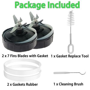 Lames de rechange pour blender à <span class=keywords><strong>7</strong></span> ailettes, compatibles avec les accessoires du couvercle supérieur du blender Nin-ja, pour les modèles Nin-ja Auto <span class=keywords><strong>IQ</strong></span> BL682-30 BL642-30 - Product Image 5