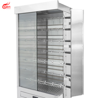 Grill électrique professionnel à poulet rôti en acier inoxydable 3/7 broches, four rotatif commercial à vendre (KJ-7CE)