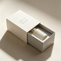 Caja de Papel Ecológica de Lujo con Logotipo Personalizado, Laminación Mate, para Empaque de Botellas de Suero, con Lámina Dorada Deslizante y Rígida