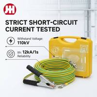 Kit de Puesta a Tierra Portátil de Alta Tensión de 110 kV, Estándar IEC 61230, Juego de Cables de Tierra de Cobre de Alta Pureza de 50 mm² y 70 mm² con Varilla de Operación