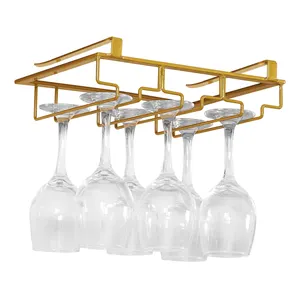 Estante de cocina debajo del armario, soporte colgante para copa de vino y vidrio, colgador de almacenamiento debajo del armario, Baño - Product Image 1