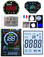 Kustom profesional FSTN layar kristal cair berbentuk bulat produk kode segmen modul LCD