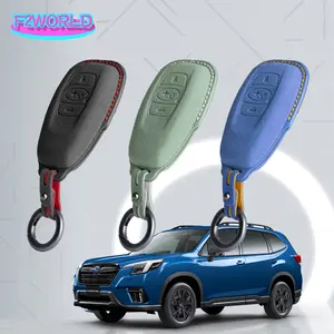 Suède Lederen Auto Smart Fob Sleutelhoes Hoes Beschermer Compatibel Voor Subaru