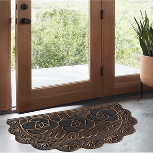 מסחרי מותאם אישית נגד החלקה entryway דלת מחצלות חצי עיגול חצי מעגל דלת מחצלת מסחרי - Product Image 3