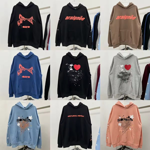 Sweat à capuche oversize 555 en molleton 100% coton de haute qualité, conforme à Stock X, impression 3D pour impression en relief, manches longues, avec capuche 555 - Product Image 2