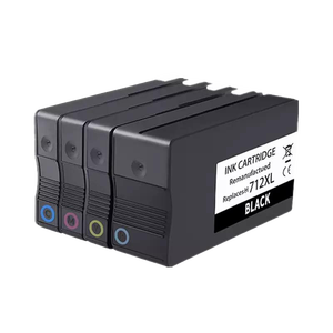 InkLab avec puce compatible 4 couleurs 80ml 29ml 712 pour cartouches pour imprimantes <span class=keywords><strong>HP</strong></span> DesignJet T650 T630 T230 T210 T200 <span class=keywords><strong>T600</strong></span> - Product Image 1