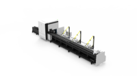 Máquina de Corte Láser para Tubos Tuosheng CNC Totalmente Automática de 6KW TS-TC6024 con Dos Mandriles, Sistema de Biselado y Servo Seguimiento de Carga