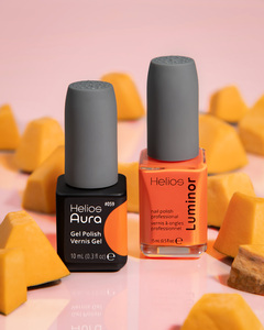 Helios Nail Supplies - Vernis à ongles UV 2 en 1 à séchage rapide, teinte orange intense, OEM ODM, marque privée, fabricant professionnel aux États-Unis - Product Image 3