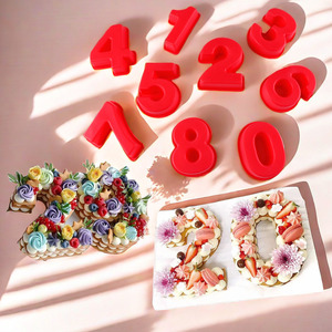 Arabic Mousse Silicone Cake <b>Mold</b> Numbers 0-9 4 Inch 3D Chiffon Chocolate <b>Mold</b> DIY Cake Tools - Product Image 1