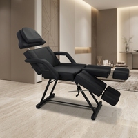 Tempat Tidur Pijat Lipat Portabel Berkualitas Tinggi dengan Kaki Terpisah dan Sandaran Kepala untuk Spa Rumah, Tato, Kesehatan, Salon & Perawatan Wajah
