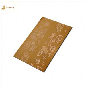 Lámina Decorativa Grabada de Acero Inoxidable 304 EX138, Panel de Puerta de Ascensor con Acabado Espejo Dorado, Corte y Plegado Personalizados, Espesor a Medida, Estándar JIS - Product Image 3