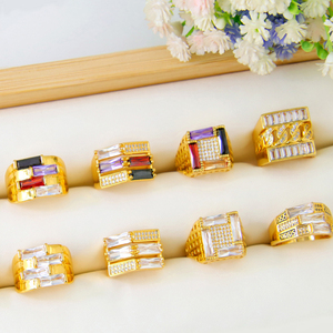 Anillos Irregulares de Moda al por Mayor, Anillo Mate Chapado en Oro de 21k para Novia, Boda, Eventos y Fiestas, Joyería para Mujer - Product Image 6