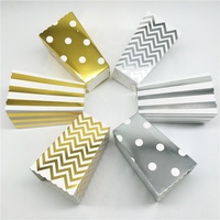 Boîtes à friandises pour pop-corn or argent boîte d'emballage de pop-corn pour décoration de fête d'anniversaire d'affaires