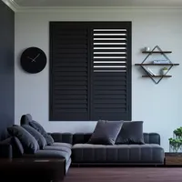 Volets persiennes modernes en bois et PVC Moona sur mesure, étanches, pour intérieur et extérieur, pour fenêtres