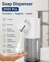 Distributeur automatique de savon mousse pour salle de bain, étanche, intelligent, à induction, rechargeable, sans contact, à piles