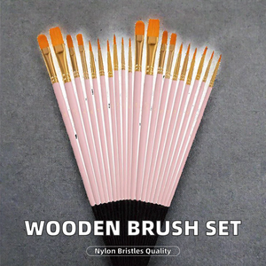 Juego de Pinceles de Pintura al Óleo de Alta Calidad con Mango de Madera, Pelo de Nailon y Paleta para Arte/Pintura - Product Image 2