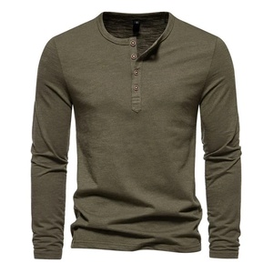 Camiseta de Manga Larga para Hombre, Corte Ajustado, Informal, de Poliéster/Algodón, Transpirable, de Secado Rápido, con Bordado/Estampado Personalizado, Cuello Redondo, Color Sólido - Product Image 6