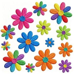 Patchs brodés floraux thermocollants faits main personnalisés avec motif <span class=keywords><strong>marguerite</strong></span> pour vêtements et projets textiles - Product Image 2