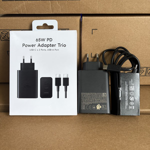 Adaptador de Corriente USB C PD T6530 de 65W de la <span class=keywords><strong>Mejor</strong></span> Calidad, Trio con 3 Puertos TIPO C, <span class=keywords><strong>Cargador</strong></span> de Carga Súper Rápida <span class=keywords><strong>para</strong></span> <span class=keywords><strong>Samsung</strong></span> S22 S23 S24 S25 S26 - Product Image 1