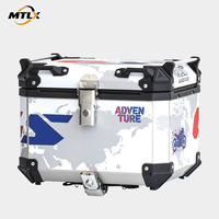Nouveaux produits : Coffre de moto universel en aluminium 45L avec serrure de sécurité, étanche, pour bagages arrière