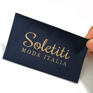 Mật Độ Cao Tùy Chỉnh In Tên Thương Hiệu Vàng Logo Phù Hợp Với Quần Áo Nhãn Doanh Nghiệp Nhỏ Cổ Nhãn Chính Dệt May Nhãn - Product Image 1