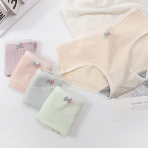 40pcs sous-vêtements en coton japonais pour femmes, respirants, taille moyenne XL, slips simples pour filles, vente en gros - Product Image 2