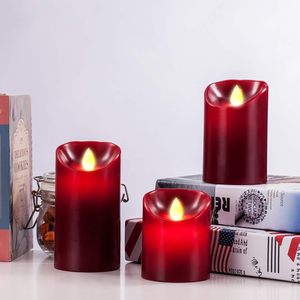 Juego de 3 Velas LED sin Llama que Funcionan con Batería, con Control Remoto, Velas de Cera Real con Efecto de Parpadeo - Product Image 4