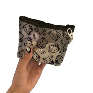 Mesh Kitty Makeup <b>Bag</b> Polyester Zipper Pouch Portable Travel Cosmetic Case <b>Small</b> Size One Compartment Home Use - Product Image 5